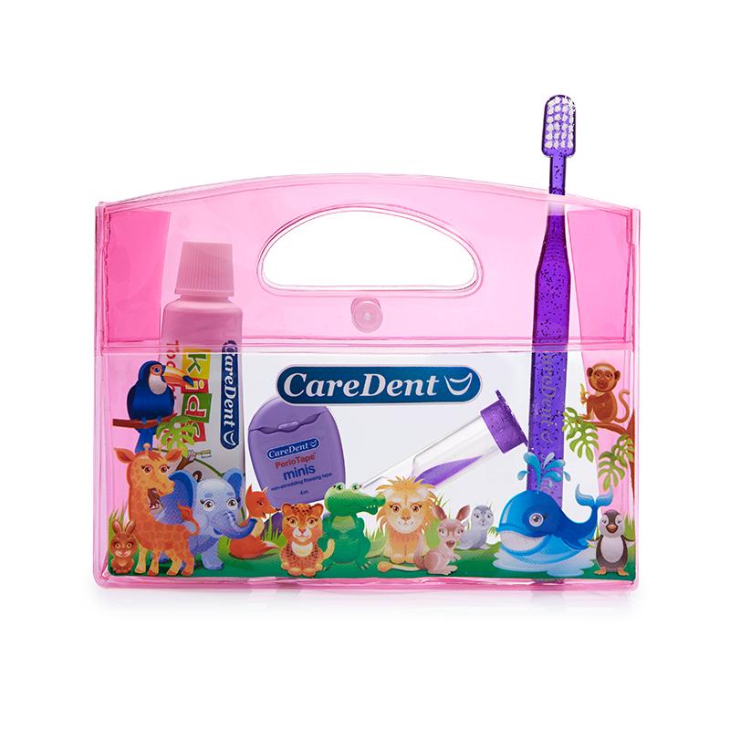 Oral Care Kids Kit Animal Pack Pink