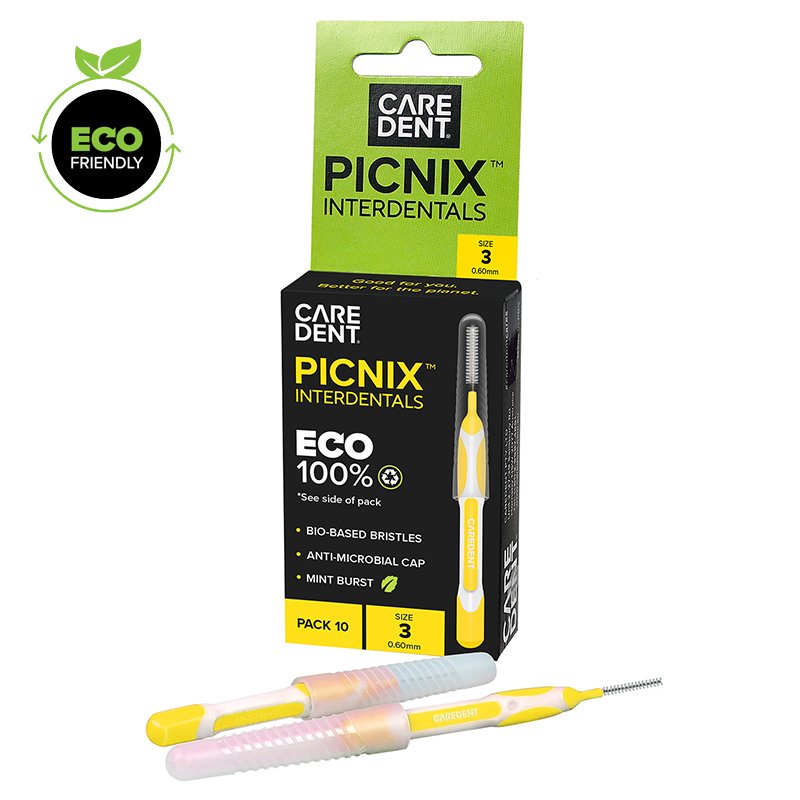 Caredent Picnix Eco Interdental Brushes Size 3 (10 pack) - (6/Box)