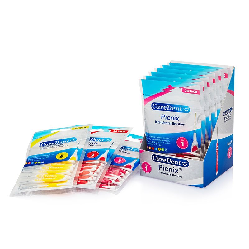 Caredent Picnix Interdental Brushes 20 pack - (6/Box)